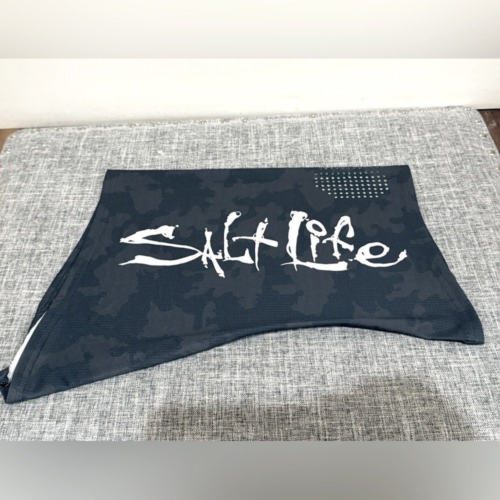 NWOT UNISEX Salt Life Dark Gray Neck Gaiter (Multifunctional Head & Neck Shield)